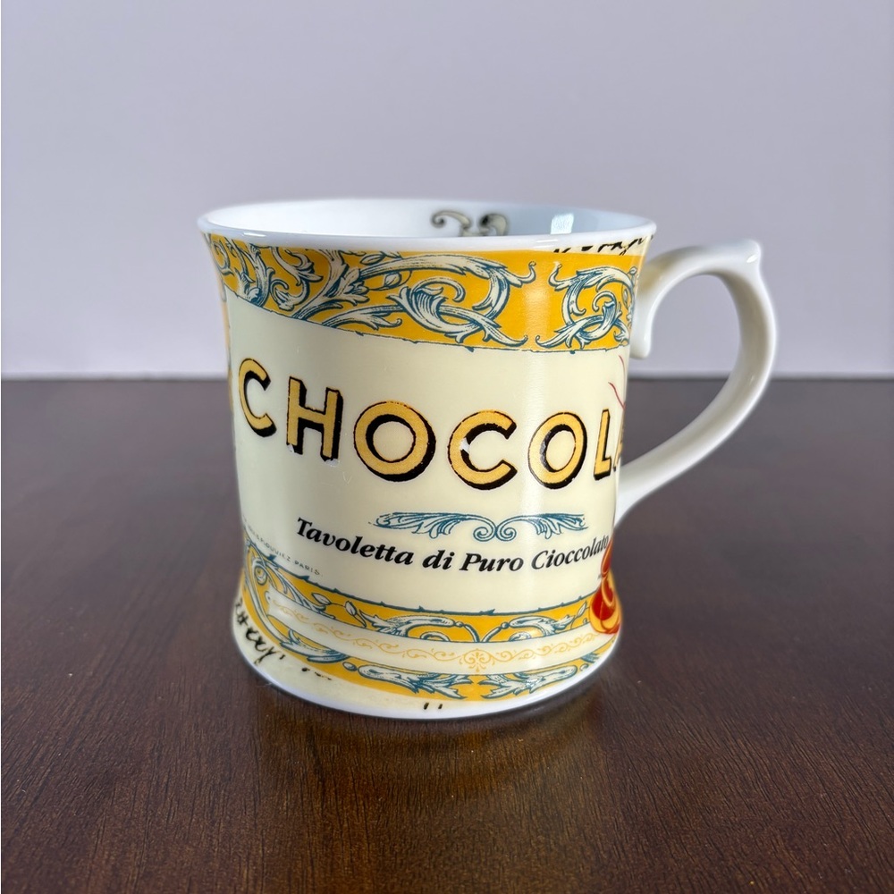 Vintage Rosanna  Yellow and White Chocolate Mug
